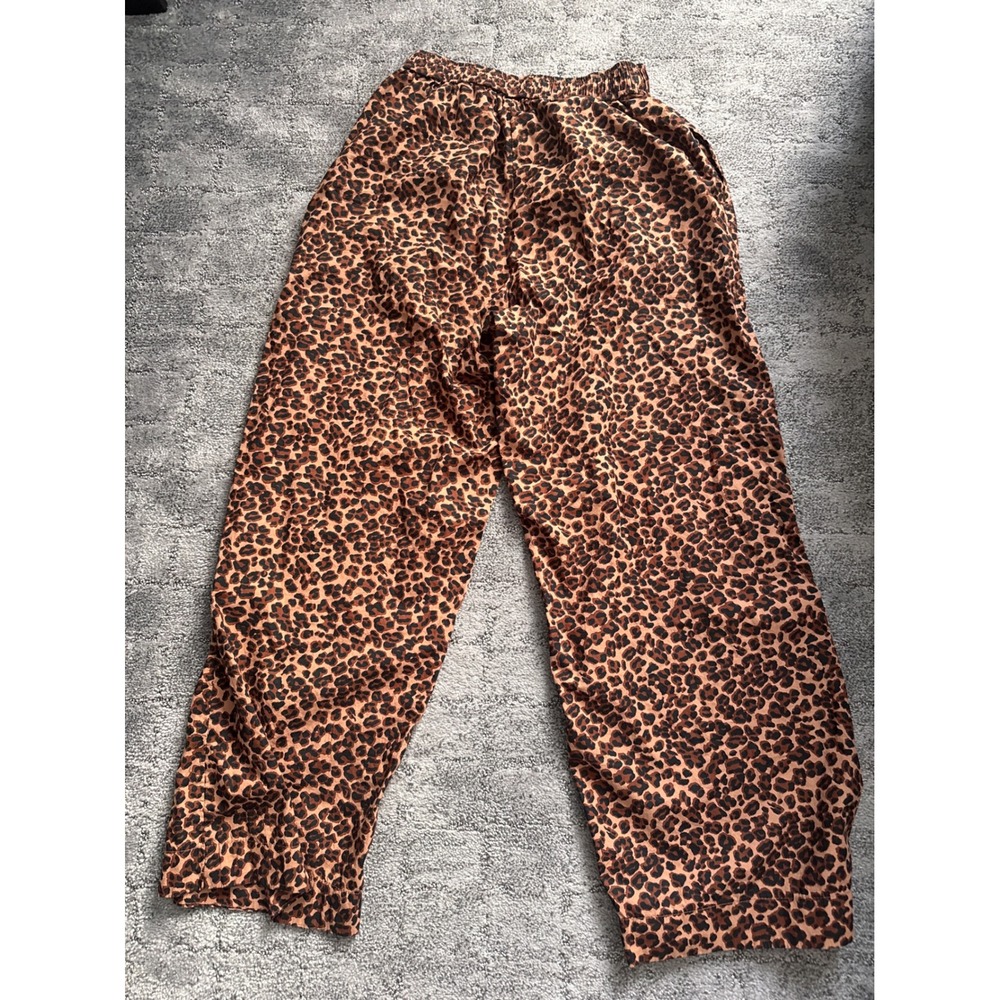 Anthropologie Leopard Print Button Fly Wide Leg Lounge Pants Womens XS - Picture 4 of 4